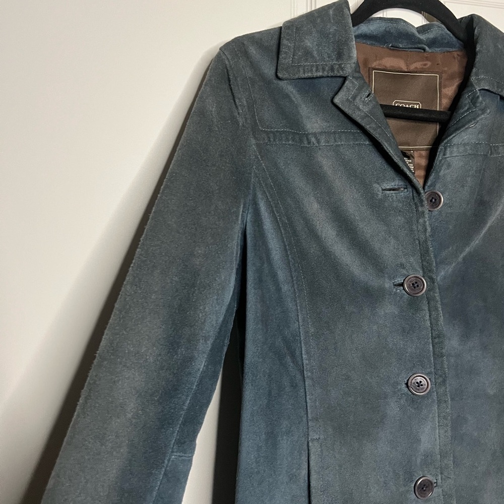 Vintage Coach 100% Suede Leather Jacket – Y2K Era - Picture 11 of 16